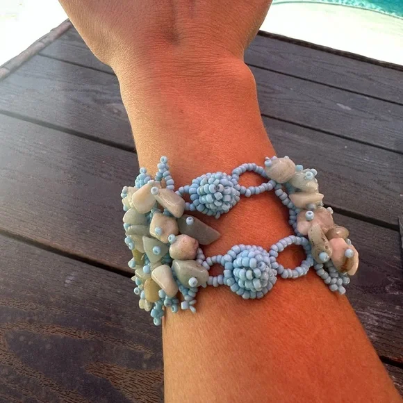 Beaded Blue Bracelet - Picture 5 of 5